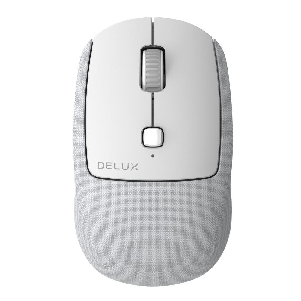 Delux Chuột Không Dây Im Lặng M520DB Chuột Mini Đa Chế Độ BT 5.0 3.0 + 2.4Ghz Với Vỏ Bọc Vải Có Thể Thay Thế Cho Máy Tính