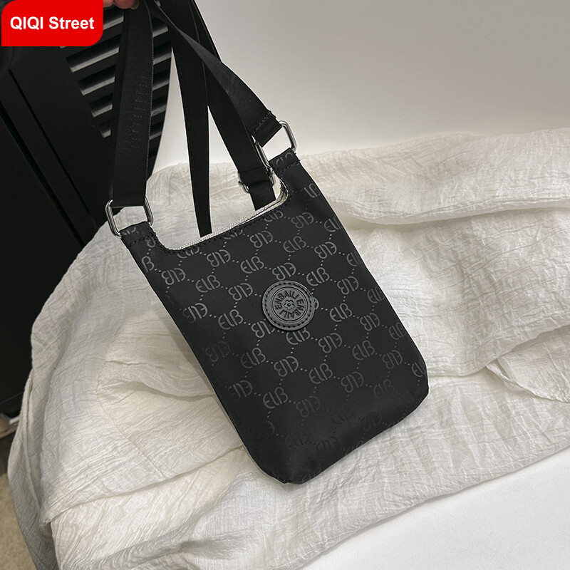 Mobile phone bag, Small bag women's 2023 new style, versatile Oxford shoulder bag, vertical lightweight foreign water-repellent cross-body bag, sling bag, messenger bag