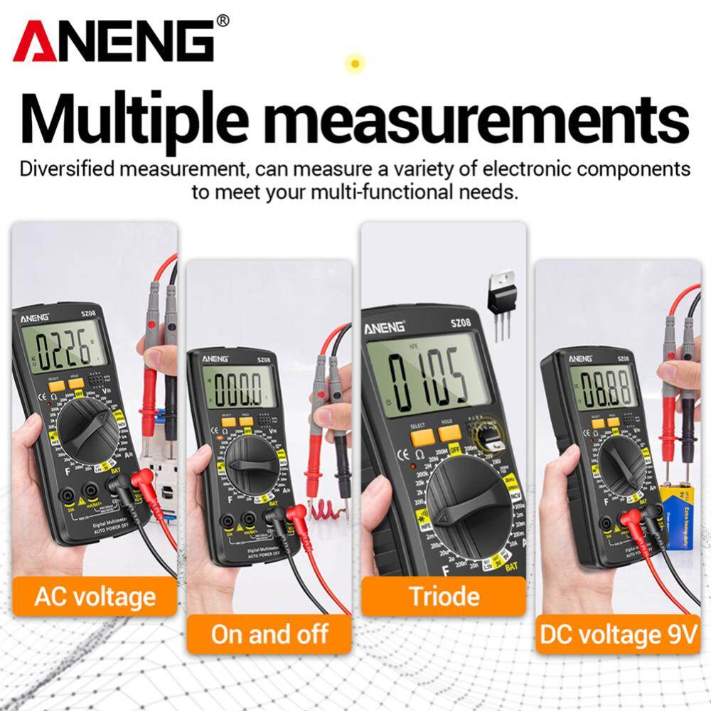 【Chất lượng hàng đầu】 aneng sz08 điện áp một chiều xoay chiều Diode hiện tại Bộ dò NCV 2000 đếm đa năng kế kỹ thuật số