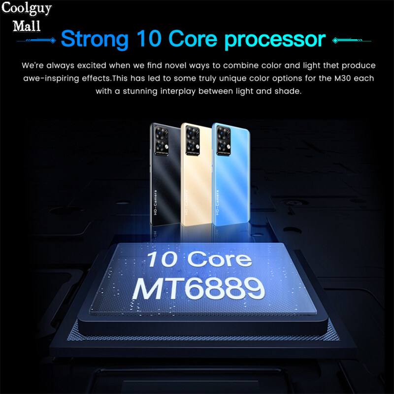 COOLGUY Coolguy Điện Thoại Thông Minh Rino7 Pro 8GB + 128GB 5.8 Inch Tương Thích Với Điện Thoại Thông Minh Màn Hình Lớn Toàn Màn Hình Độ Phân Giải Cao Điện Thoại Di Động Nhận Diện Khuôn Mặt