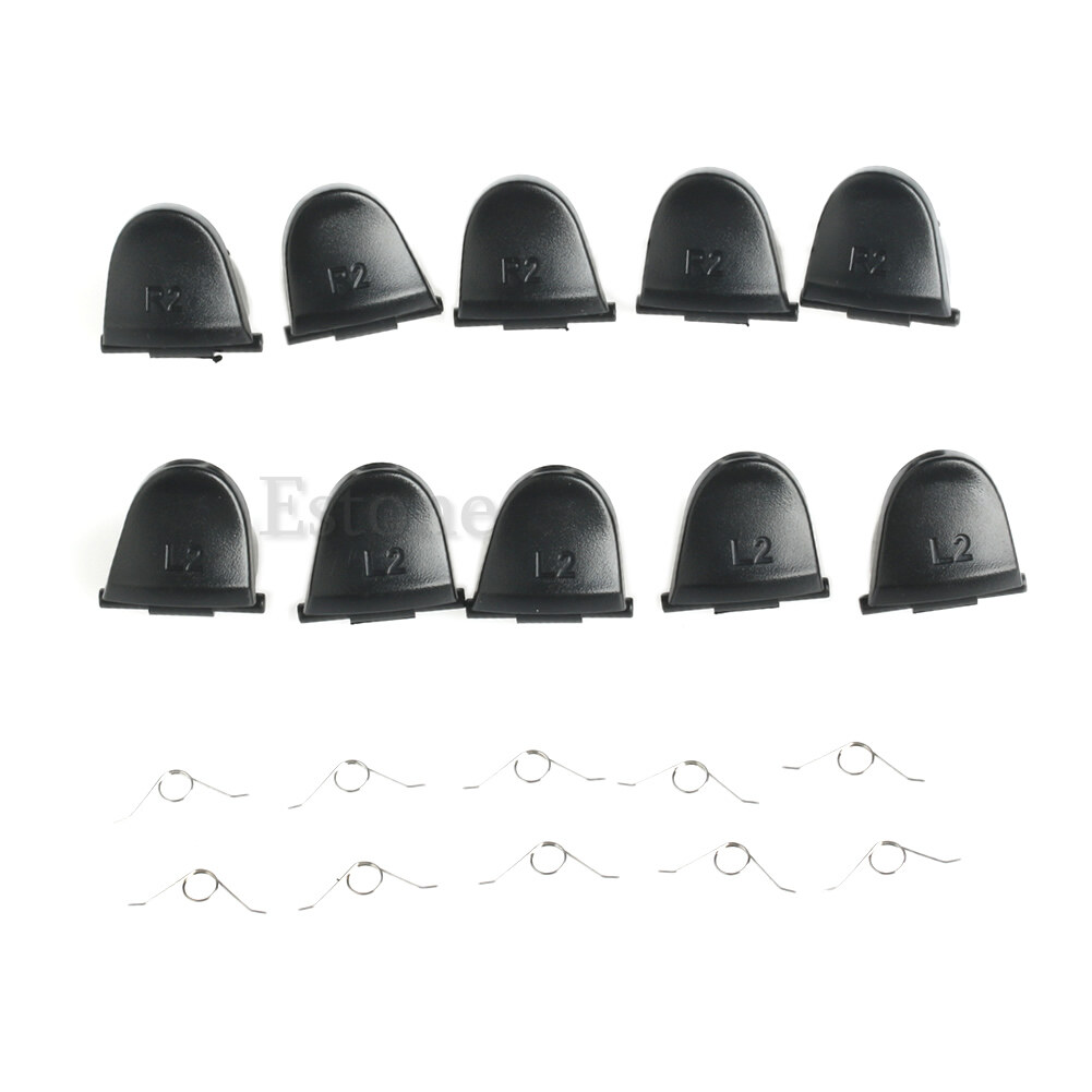 Replacement Parts L2 R2 Button and 10x Springs for PS4 Controller - Pack of 10pcs/set