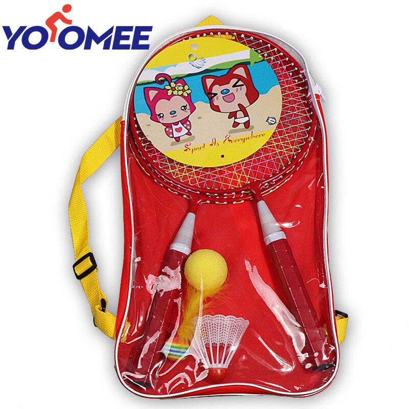 Yoomee Children Badminton Rackets Badminton Sports Training Equipments with Ball Packing Backpack Bag