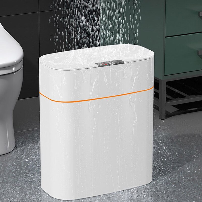 12L Intelligent Trash Can Smart Sensor Dustbin Electric Automatic Garbage Can USB Waterproof Garbage Can Home Induction Dustbin