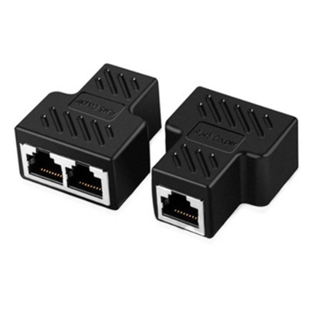 1 to 2 Way RJ45 Female Splitter Adapter LAN Ethernet Network Cable ConnectorRj45 Network Tee Connector To Connector Network Interface 1 / 2 Adapter Network Cable Demultiplexer