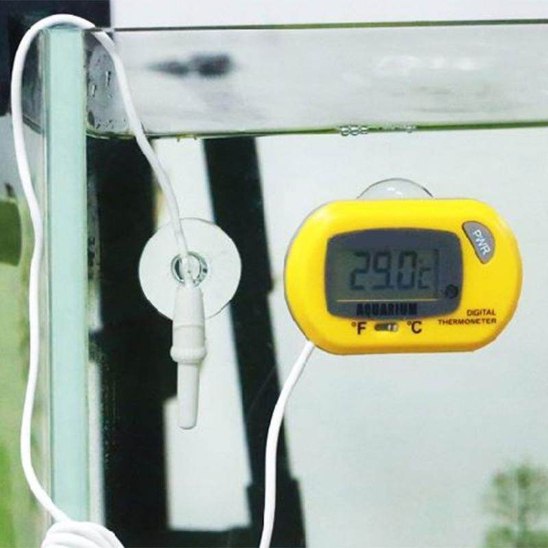 Nhiệt Kế Hồ Cá Cảm Biến Màn Hình LCD Kỹ Thuật Số Đồng Hồ Đo Nhiệt Độ Bể Cá Có Dây Đo Nhiệt Độ Điện Tử
