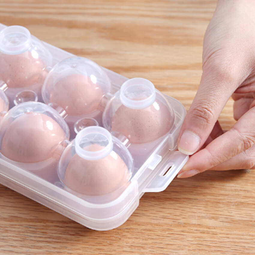 [Chất Lượng Cao 100%] Hộp Đựng Trứng Tủ Lạnh, Khay Tủ Đông Hộp Lưu Trữ Container Trường Hợp Khay Nhựa-10/20/30 Ô