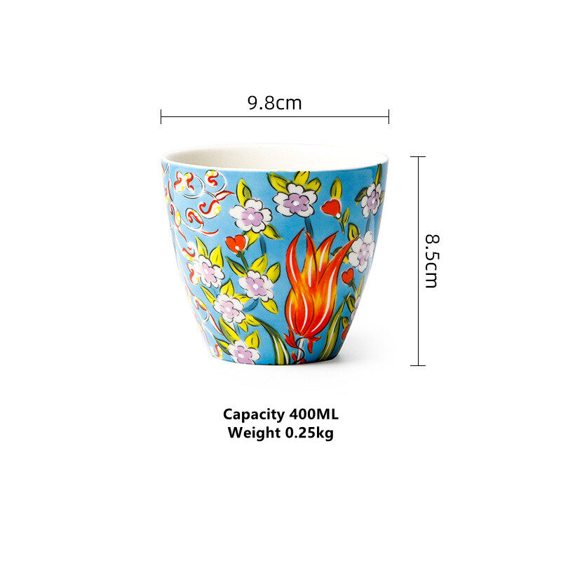 OMK American hand-painted ceramic 400ml mug ceramic teacup coffee cup