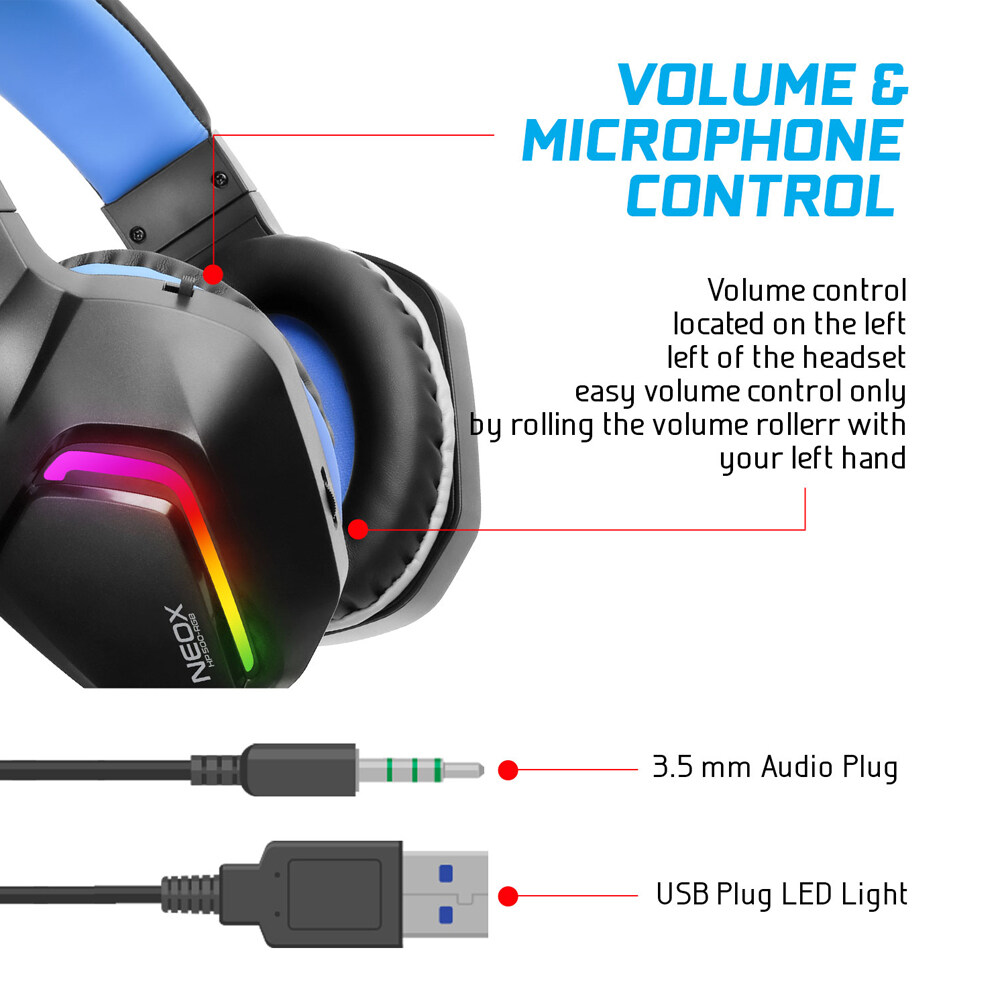 Udarata Computers - ⭕⭕ Alcatroz NEOX HP500 RGB Gaming Headphones