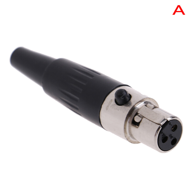 1pc mini xlr 3 4 pin đầu cắm đầu cái nhỏ xlr đầu nối micro âm thanh cho mic
