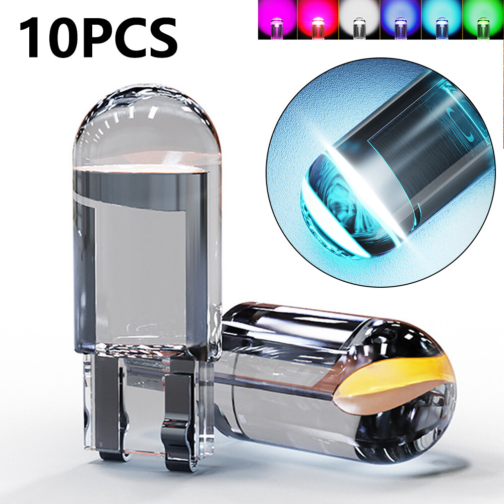 10PCS 2021 New T10 W5W WY5W 168 501 2825 COB LED Car Wedge Parking Light Side Door Bulb Instrument Lamp Auto License Plate Light