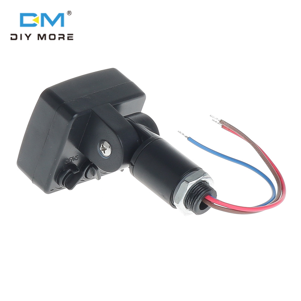diymore Công Tắc Cảm Biến Chuyển Động Hồng Ngoại Cơ Thể Người Mini AC85-265V Đèn Pha LED Máy Dò Cảm Biến Chuyển Động PIR Cảm Biến Chuyển Động Ngoài Trời Chống Nước Công Tắc Điều Chỉnh PIR 12MM
