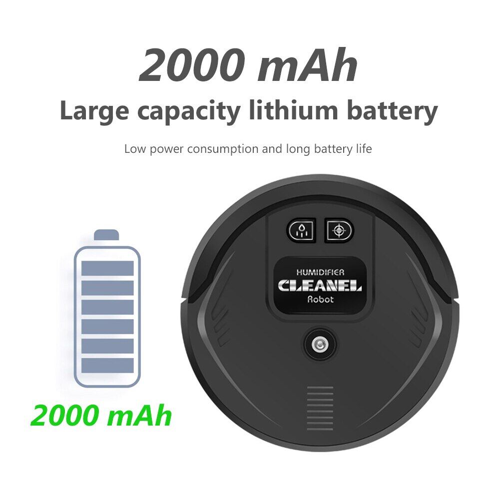 Cordless Cleaning Robot Sweeper Smart Rechargeable Auto Sweeping Robot UV Disinfection Diffuser Strong Suction USB Charging