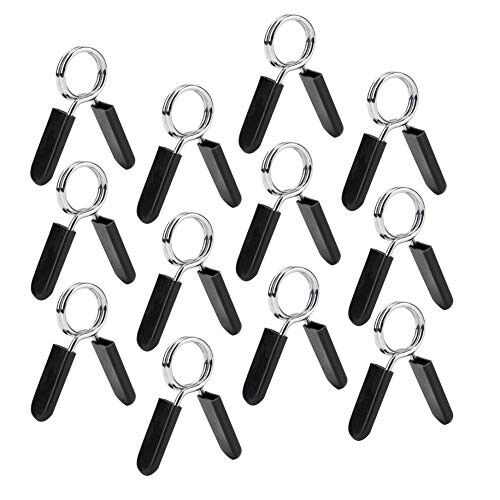 ATINUS Barbell Clamps Dumbbell Spring Collars Locking Collars Clips for Weightlifting Exercise Fitness Accessory Training Supplies