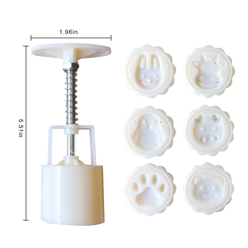 Mooncake Mould Moon Cake Decoration Mold with 10pcs Stamps Baking DIY Tool