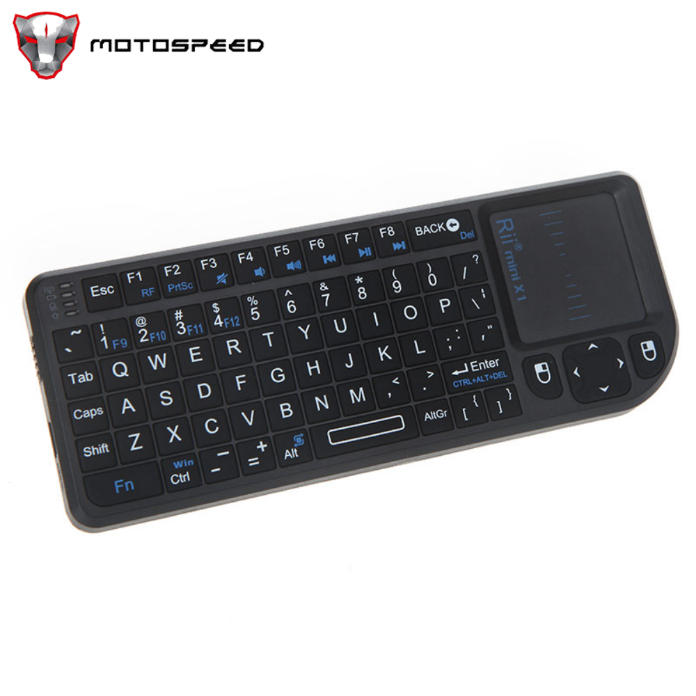 Handheld 2.4G Wireless Keyboard Touchpad Mouse for PC Notebook Smart TV Black Rii®miniX1
