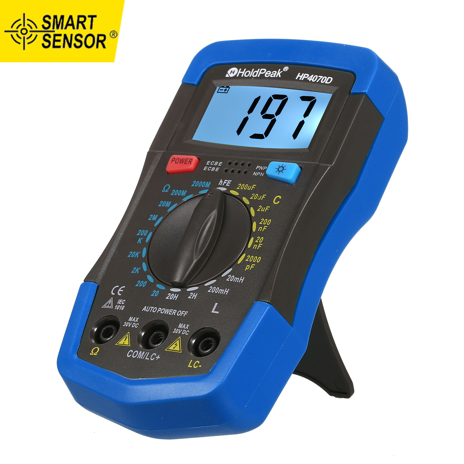 SMART SENSOR HP4070D Mini Digital Multimeter Resistance Capacitance Inductance Transistor Test
