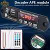 MP3 ถอดรหัส MP3 ถอดรหัสโมดูลบลูทูธ MP3 ถอดรหัส 12 V Bluetooth 5.0 USB/SD/MMC APE FLAC 4 หน้าจอลำโพงเสียงรถยนต์เครื่องขยายถอดรหัส