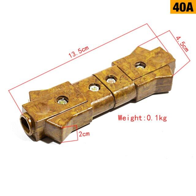 40a Pair Bakelite Plug Female-male Connector Stage Lights Plug Pro Lighting 2 Round Pin Rewireable Socket Plug Set