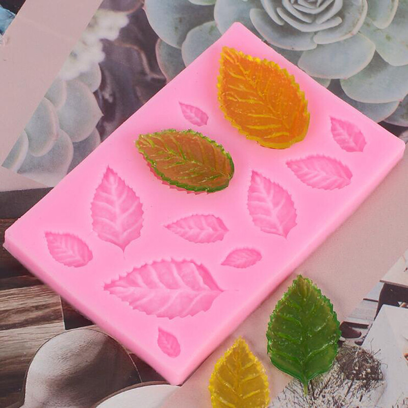 Rose Leaf Silicone Mold Leaves Fondant DIY Cake Decorating Tool Candy Chocolate