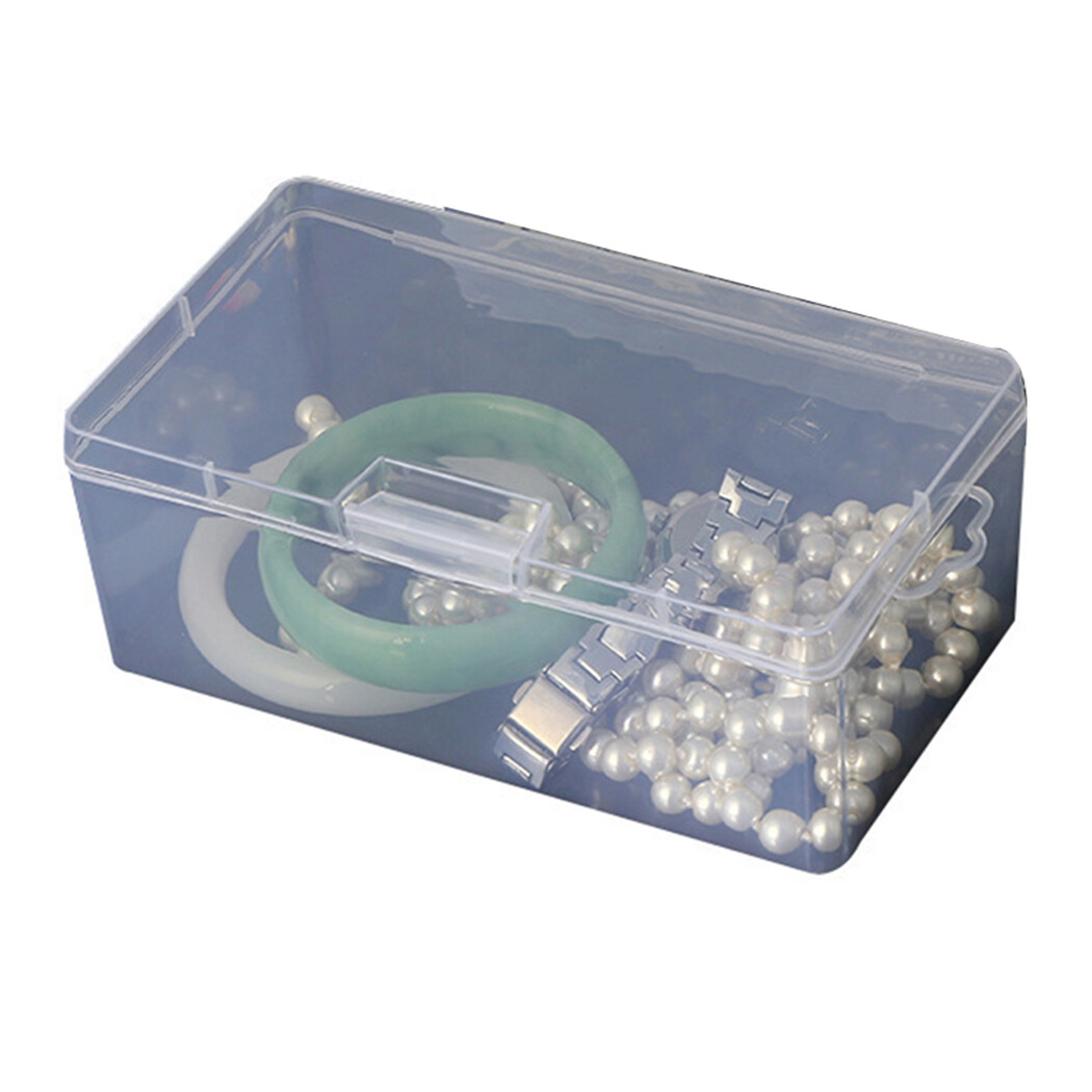 Plastic Clear With Lid Storage Box Collection Container Case Bead Crafts