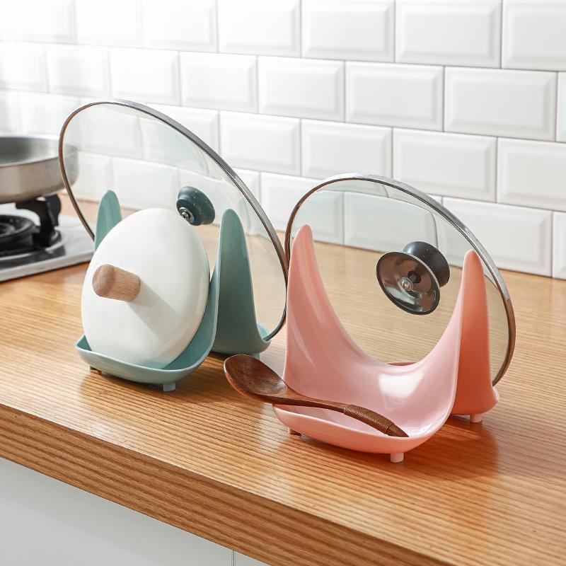 Giá Để Nắp Nồi Nhà Bếp Giá Đỡ Nắp Nồi Đa Năng Gia Dụng Không Cần Đục Lỗ Giá Đỡ Ngồi Giá Nhựa Giá Để Đồ