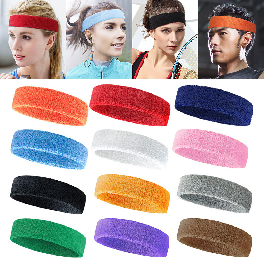 COD+IN STOCK】 1PC Sweat band Cotton Sports Headbands for Men/Women Moisture  Wicking Elastic Hair Bands for Yoga, Gym, Workout, Tennis, Basketball,  Running and Working Outside