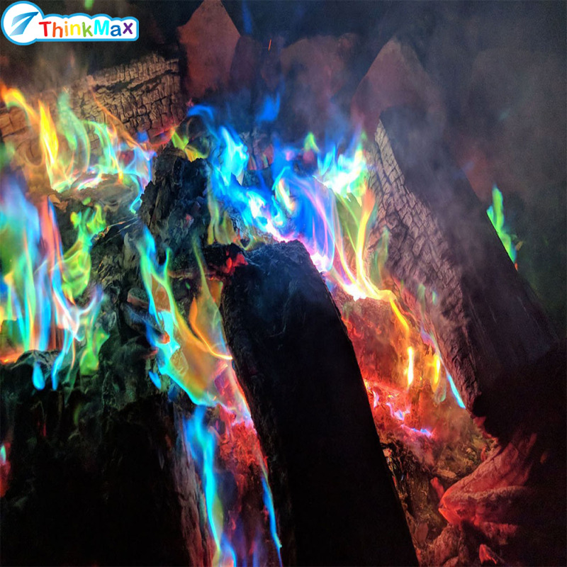 THINKMAX Magical Fire Colored Flame Agent Magic Flames Color Changing Powder Beach Party Bonfire Fireplace Fun Colorful Fire