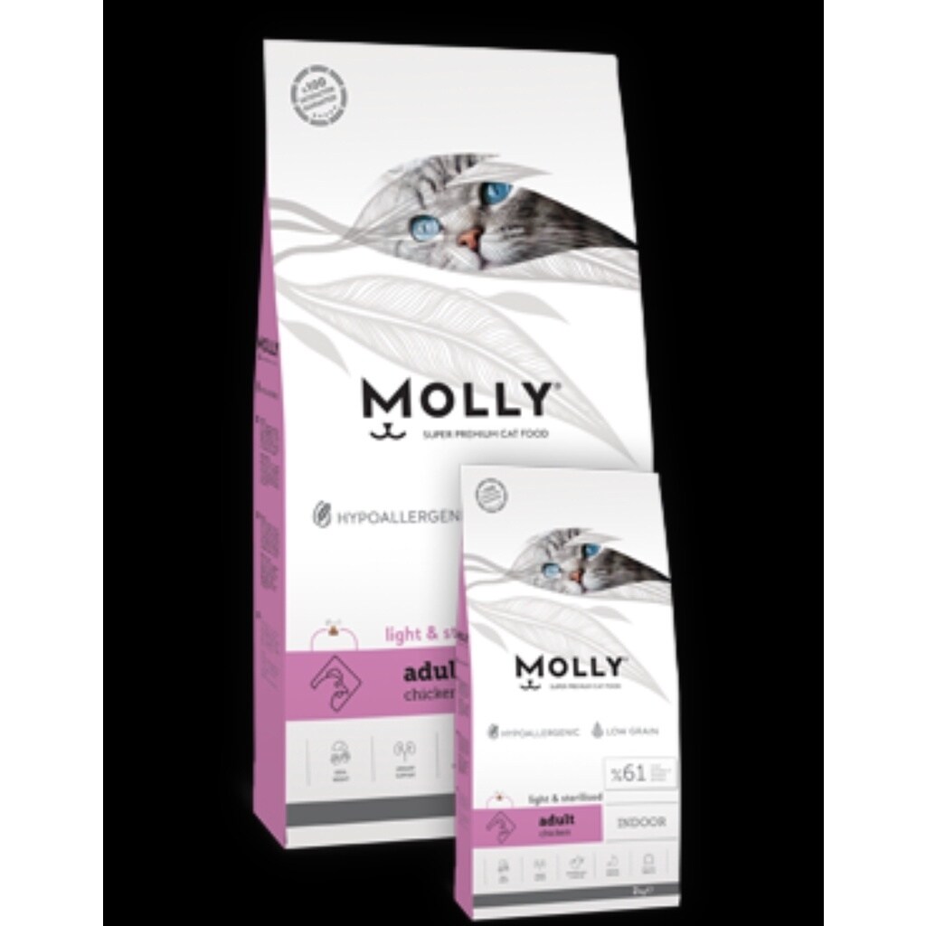 REPACK 1kg ) Molly MOLLY Super Premium Cat Food / Molly Makanan Kucing