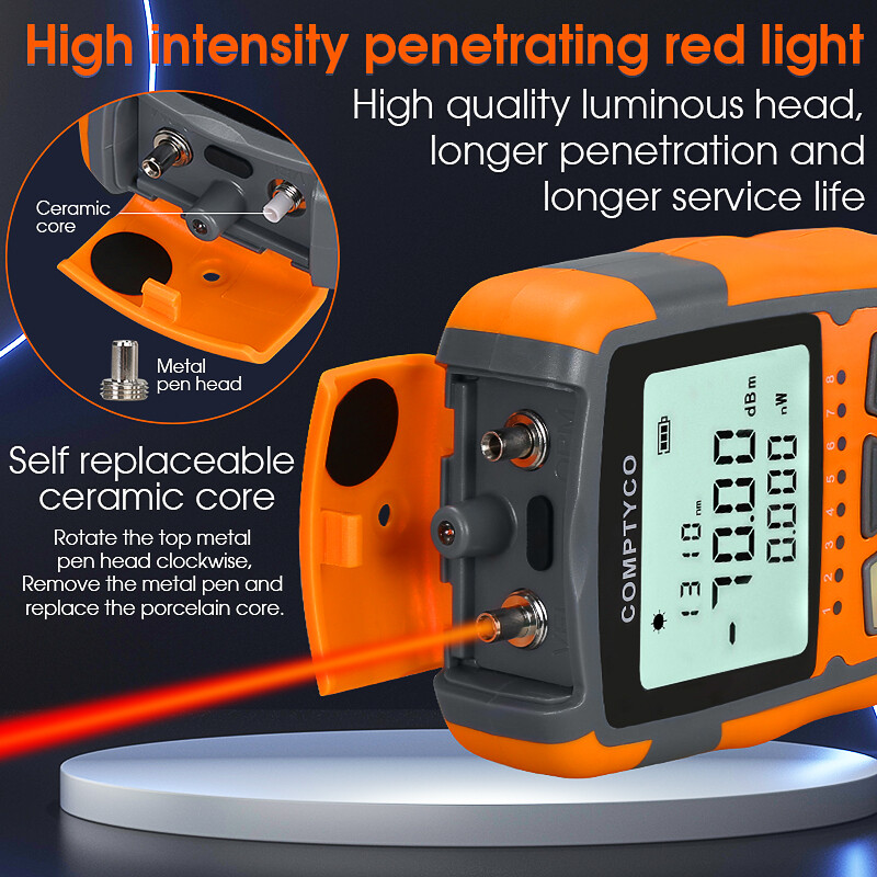 COMPTYCO AUA-M70 Mini 4 in 1 Multifunction Optical Power Meter Visual Fault Locator Network Cable Test optical fiber tester
