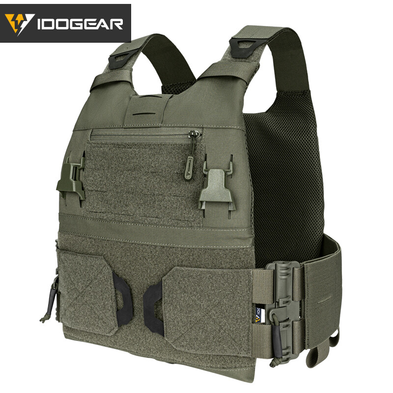 Idogear tactical fcsk 3.0ex plate carrier molle lightweight tactical vest ferro the slickster with inner plates low visibility military vest 3320