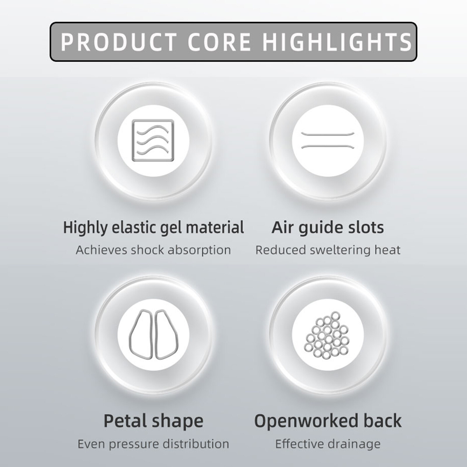 Universal 3D Motorcycle Shock-absorbing Cushion Breathable Seat Protector Thickened Motorcycle Seat Pad Petal Upgraded Air Duct Cooling Down For Comfortable Travel