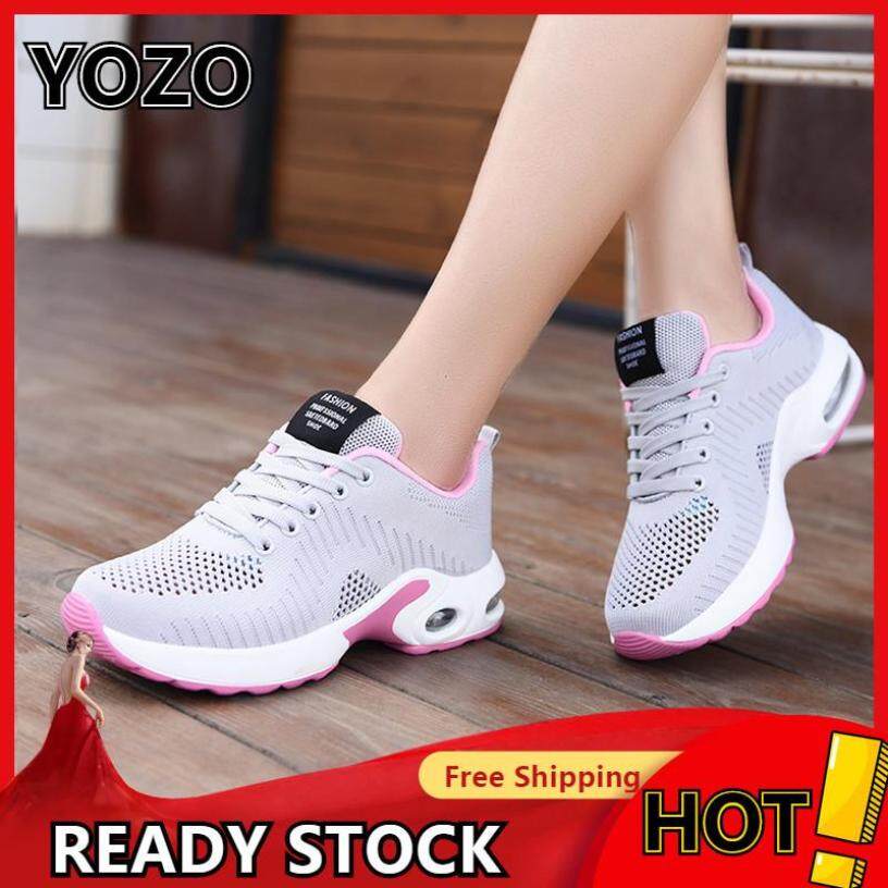 YOZO Nữ Không Đệm Giày Thoáng Khí Chạy Bộ Nam Nữ Ngoài Trời Tập Gym Thể Thao Nữ Buộc Dây Giày nữ Size 35-42 Giày Người Phụ Nữ Giày Thể Thao Đệm Không Khí Chạy Bộ giá rẻ