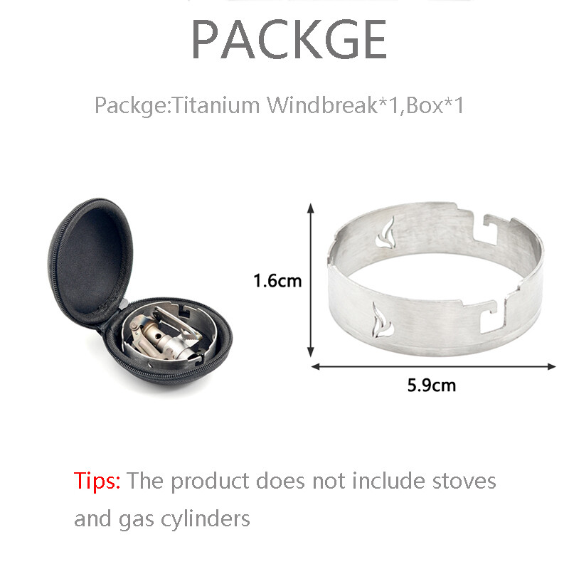 Twtopse titanium windshield for snowpeak gs600 stove accessories camping stainless steel windproof ring for soto st 310
