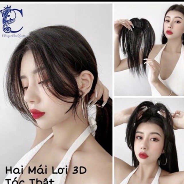 Mái Hất 3D Tóc Thật 100%||Tóc Thật100% Cao Cấp