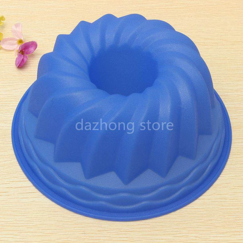 DZS Silicone Dạng Xoáy Bundt Vòng Chảo Bánh Hình Bánh Mì Bánh Ngọt Khuôn Traybaking Khuôn Mẫu