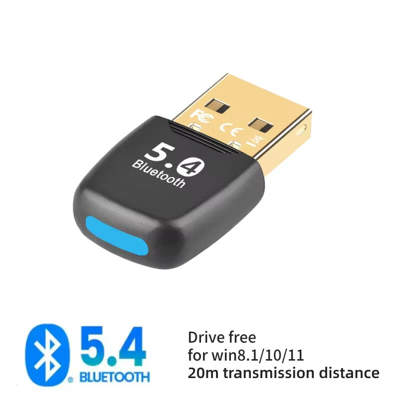 KEBETEME Bluetooth 5.4 Adapter USB Bluetooth 5.3 for PC Dongle Adaptador Wireless Mouse Keyborad Music Audio Receiver USB Transmitter