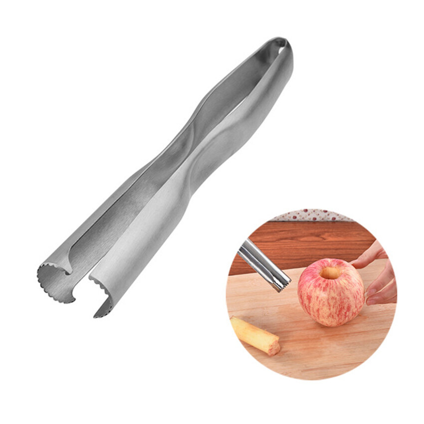 Premium Apple Corer Easy to Use Durable Apple Corer Remover for Pears Bell Peppers Cupcakes Sharp Serrated Stainless Steel Blade Kitchen Gadgets Fruit Corer Pitter, Easy to Use 1Pcs