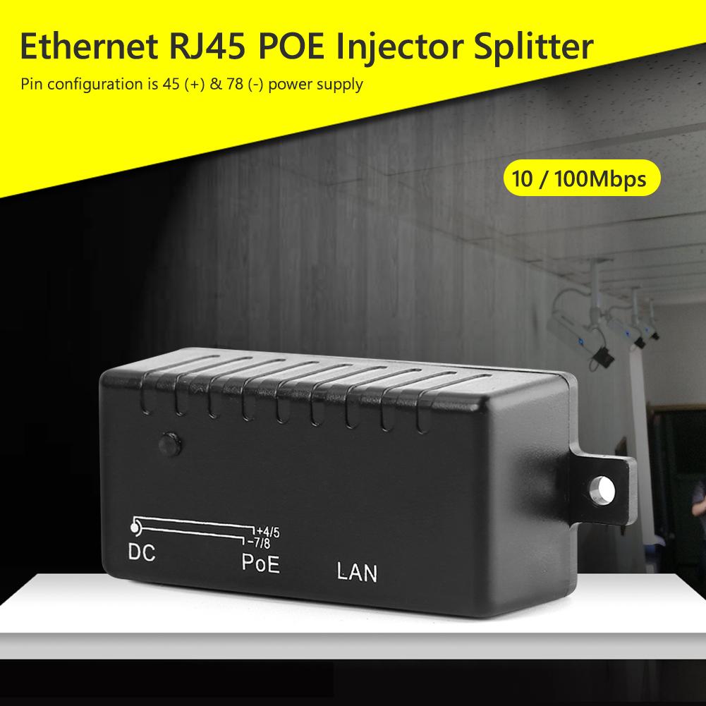 Bộ Chuyển Đổi POE DC 100Mbps Qua Ethernet Bộ Chuyển Đổi POE Bộ Chia Tường