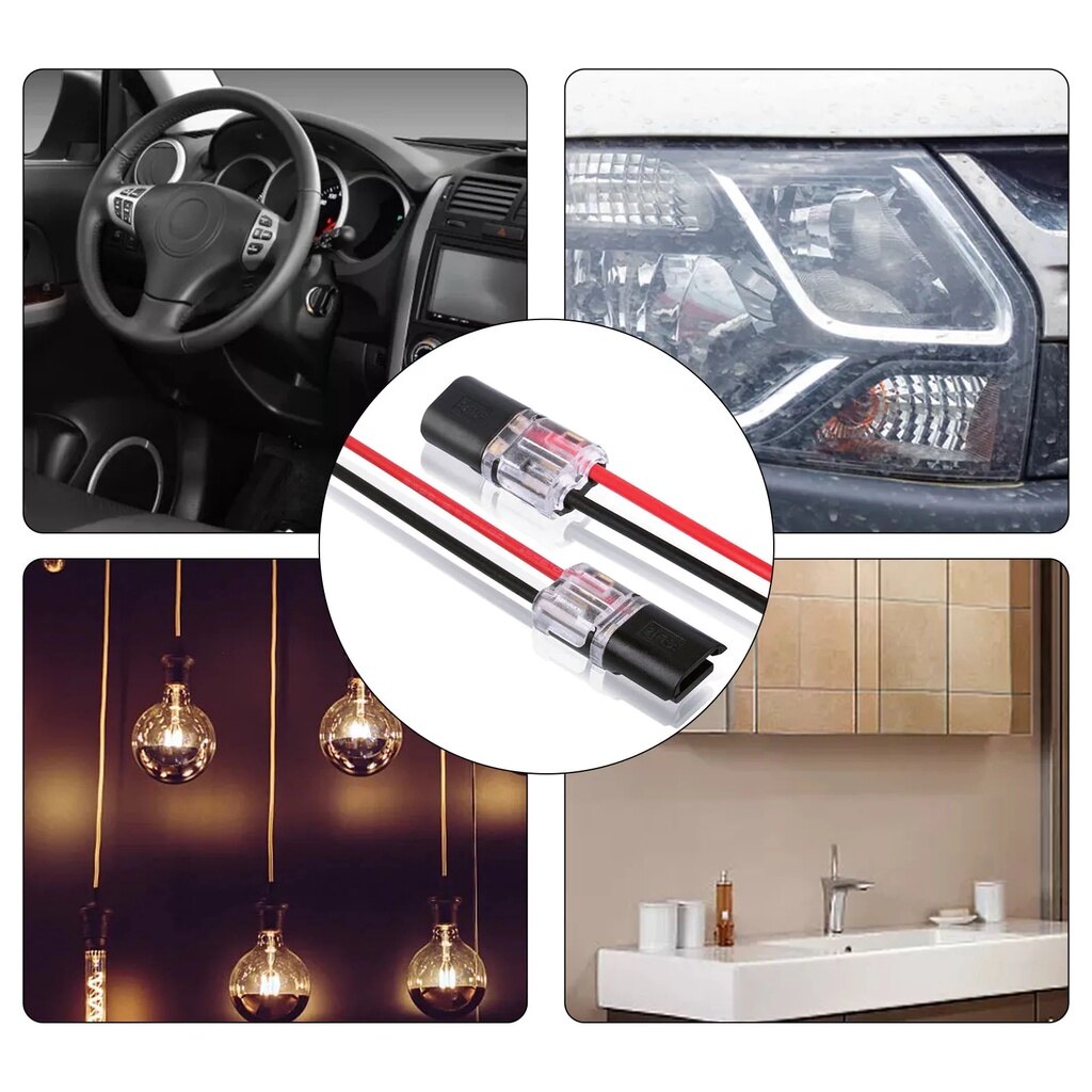 10 cái 2 Pin cách dây cắm cáp Snap kết nối xe không thấm nước solderless đường dây nối điện dải nhanh chóng Splice kết nối thiết bị đầu cuối kẹp