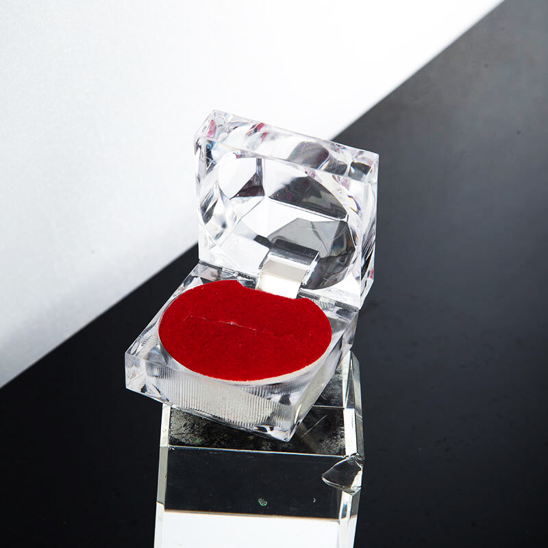 Crystal Box Ring Box Cube Acrylic Gift Box