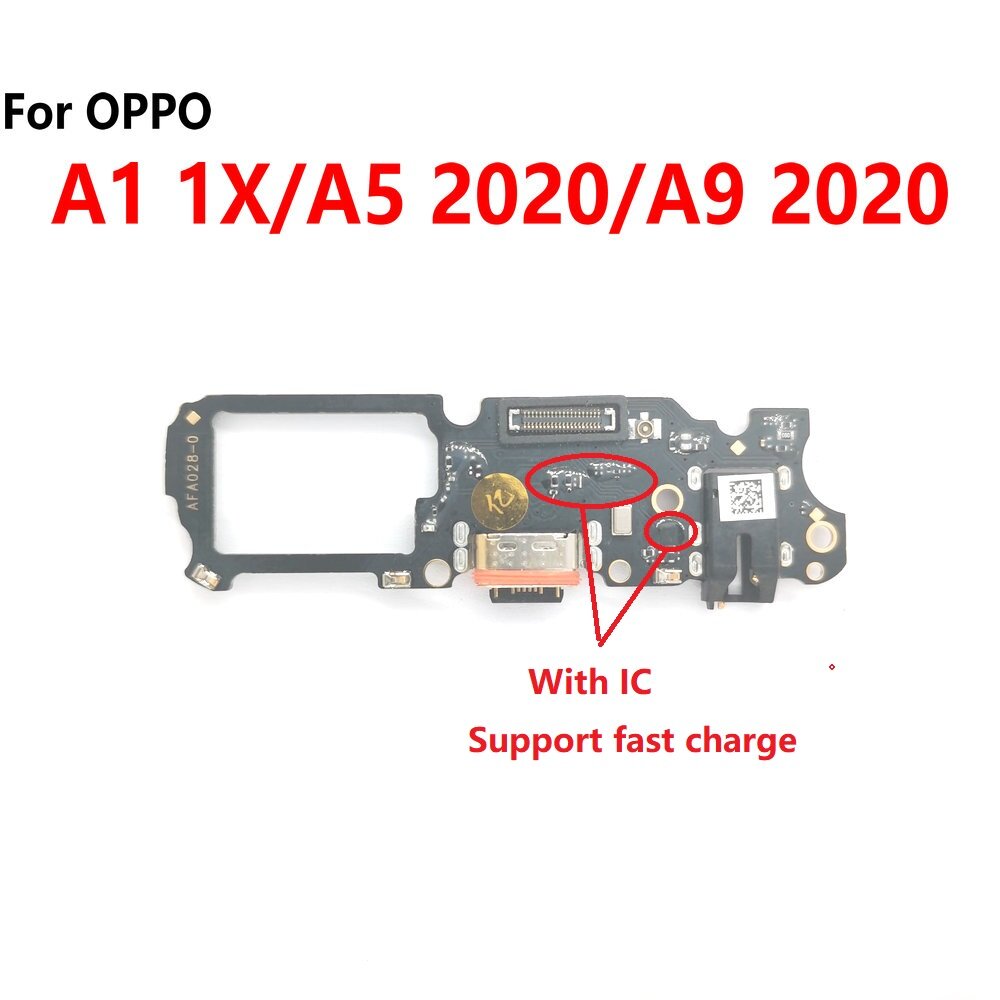 For OPPO A11X / A5 2020 / A9 2020 USB Charger Connector Microphone USB Charging Dock PCB Board Flex Cable Replacement Parts