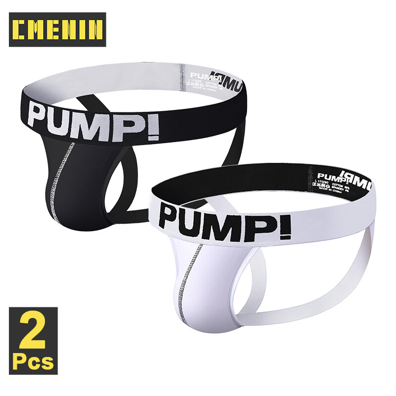 PUMP 2Pcs Cotton Print Underwear Men Thongs New Arrival Underpants H600