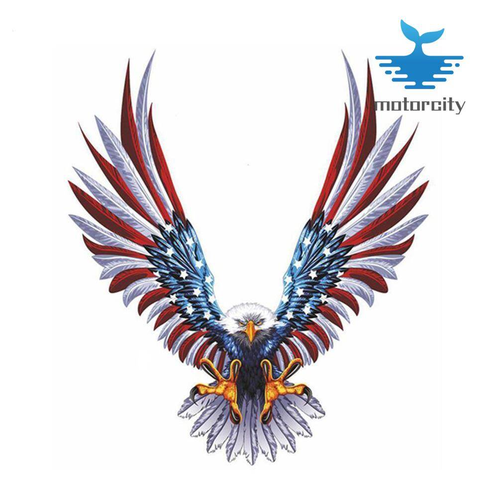 15x17cm Personality Car Sticker USA Eagle Reflective Decal Auto Decoration