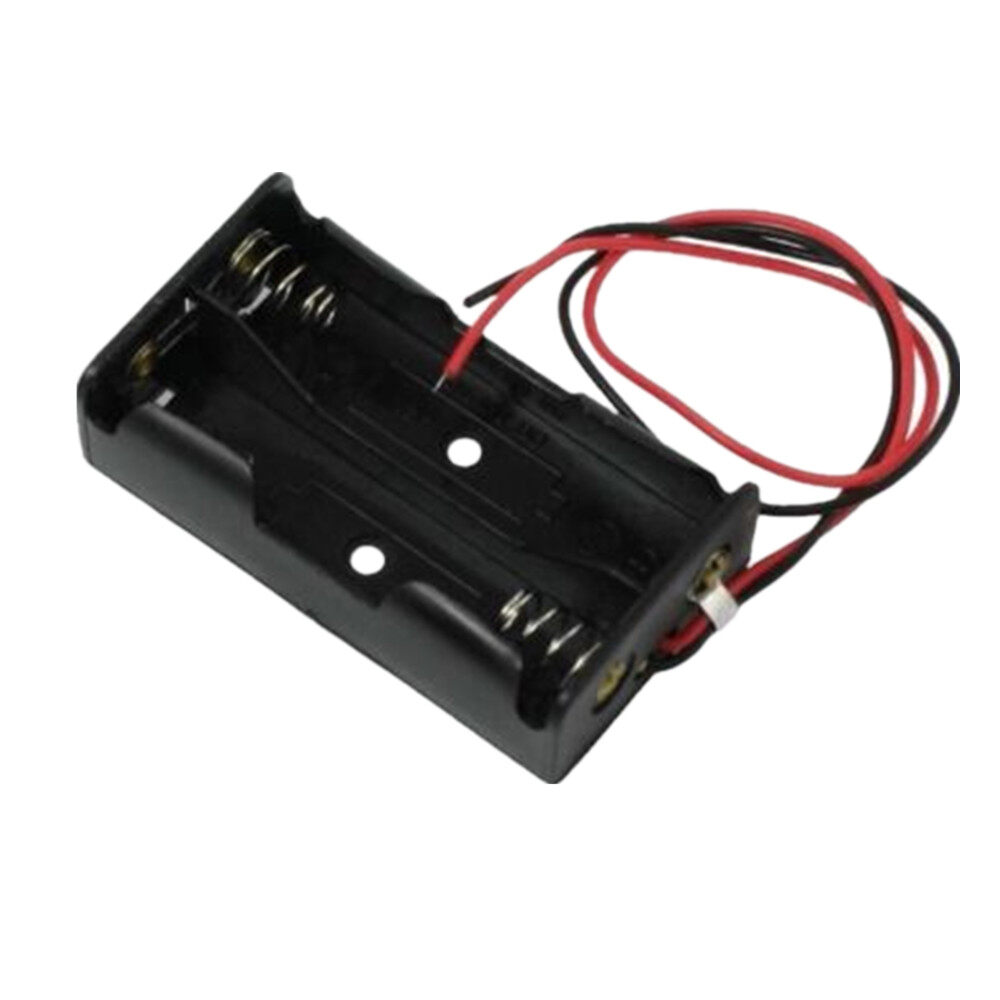 Aideepen Hộp Đựng Kẹp Pin Bằng Nhựa Chính Hãng Hộp Đựng Cho 2 Pin AA Có Dây