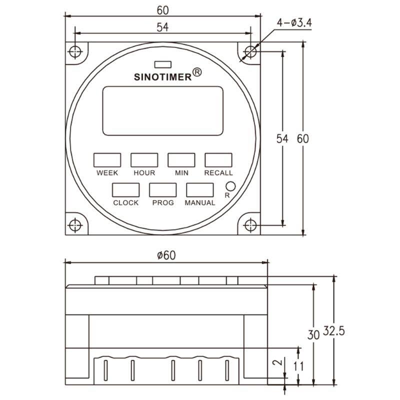 DC 12V AC  Digital LCD 7 Days Programmable Timer Switch Time Relay Control Countdown Time Function