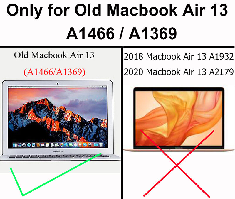 Ốp bảo vệ mờ cho Macbook Air 2017 cũ 13 A1466 A1369 vỏ nhựa cứng
