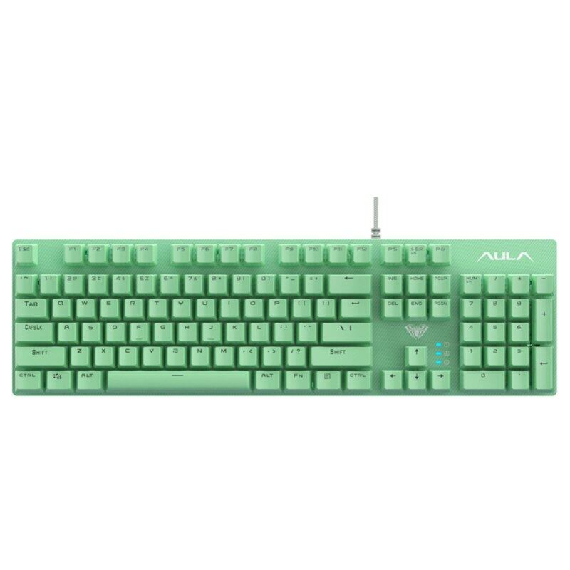 AULA S2022 Mechanical Keyboard Backlight Wired 104 Keys Anti-ghosting Multi-Colorful Gaming keyboard Switch Blue for PC Gamer Singapore
