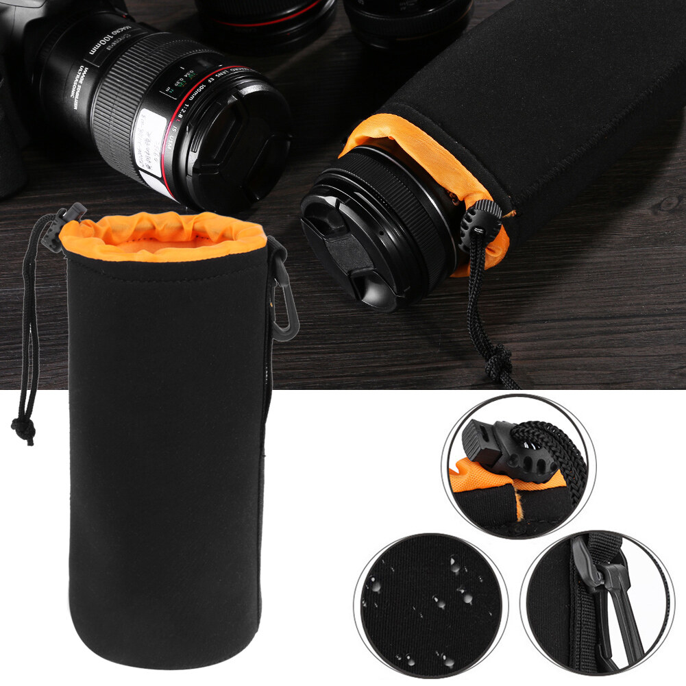 Túi Đựng Ống Kính Máy Ảnh Bằng Cao Su Neoprene Mềm Chống Thấm Nước Túi Bảo Vệ Dây Rút