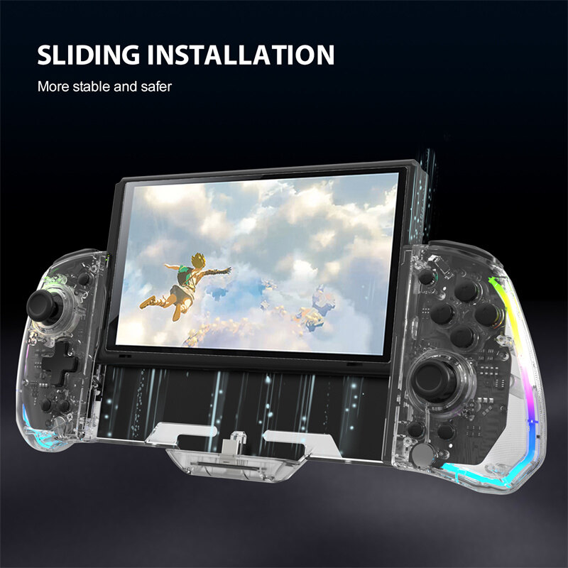LinYuvo Tay cầm trò chơi Wireless Nintendo Game Controller Tự động khởi chạy 6 trục Gyro Joystick Switch/Switch OLED