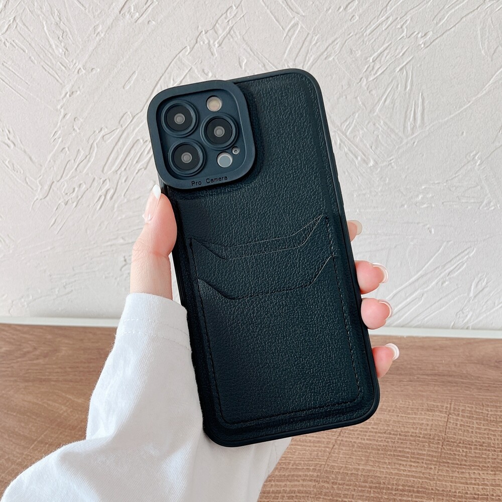 Luxury hitomi leather card holder phone case for iphone 14 13 12 11 pro max x xs max xr 7 8 plus 12 13 pro 14 plus leather shockproof phone case for iphone 14 pro max